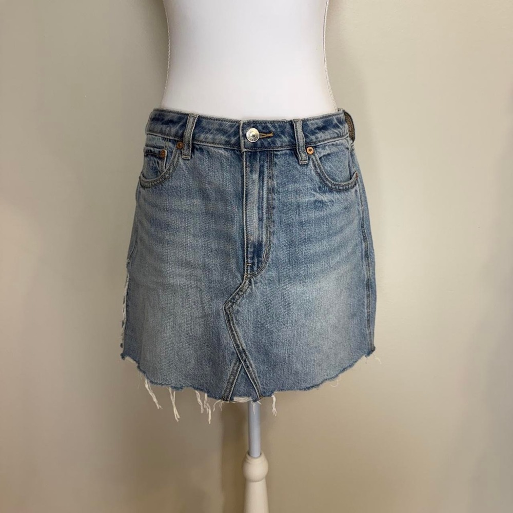 American Eagle Outfitters Blue Denim Skirt Womens 6 Medium Wash Boho Casual